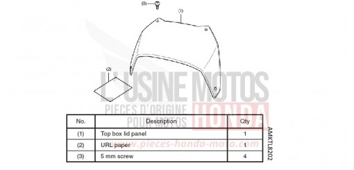 KIT,PANEL TOP BOX(PAINT) *R381C* NSS750R de 2024